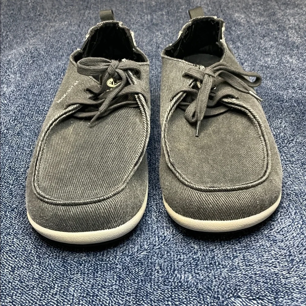 Gecko Man Walk Hero Arch Support Navy Canvas Slip On Boat Loafers Size 10